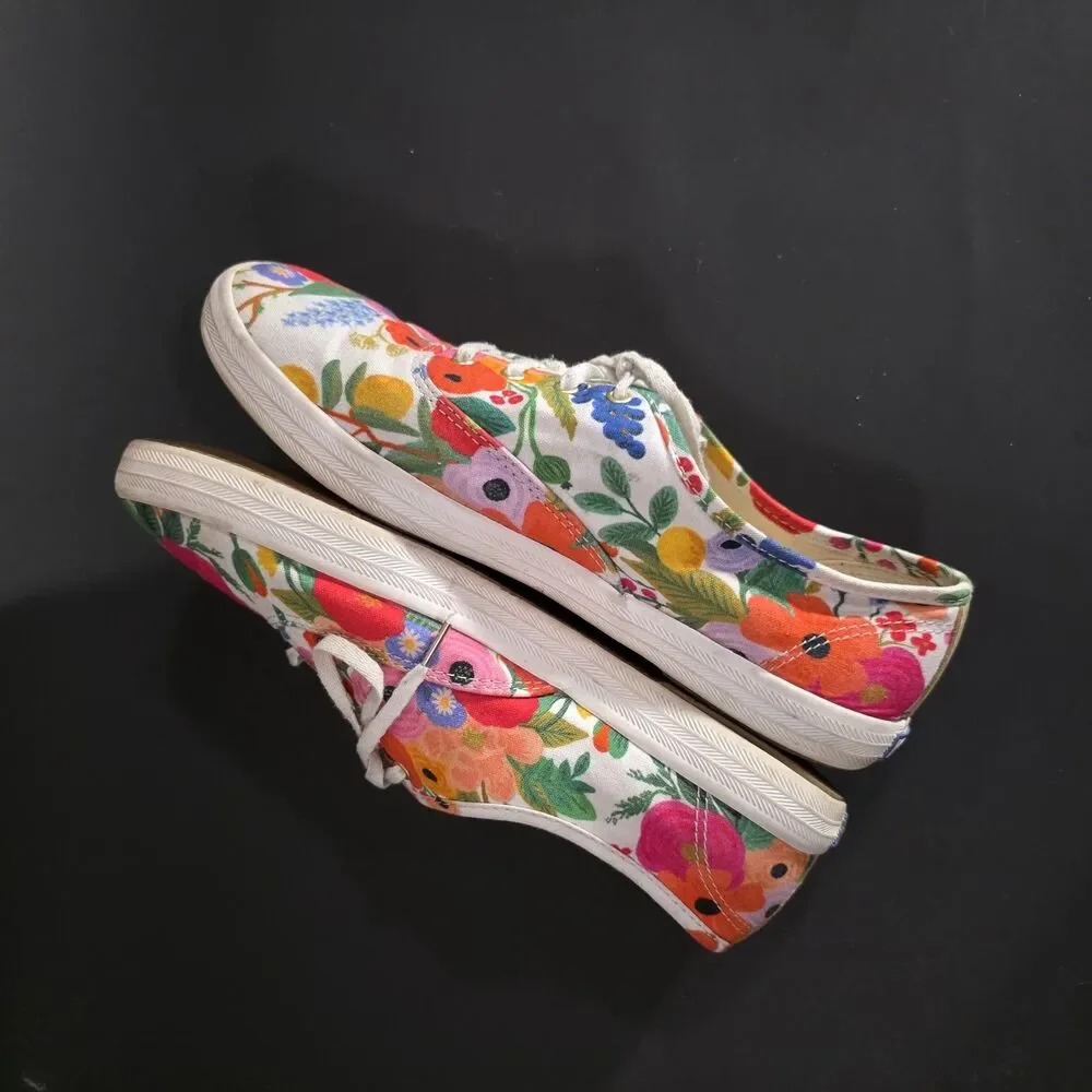 Keds Womens Floral Canvas Sneakers sz 8.5